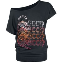 Queen T-Shirt - Repeat Logo - S bis 5XL - für Damen - Größe 3XL - schwarz  - Lizenziertes Merchandise! von Queen