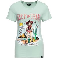 QueenKerosin Print-Shirt Deep in Texas (1-tlg) mit Retro Front Print von QueenKerosin