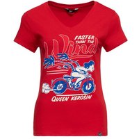 QueenKerosin Print-Shirt Faster Than The Wind (1-tlg) mit Vintage-Comic Print von QueenKerosin