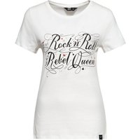 QueenKerosin Print-Shirt Rock'n'Roll Rebel Queen (1-tlg) mit Statement Vintage Front Print von QueenKerosin