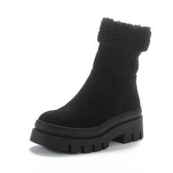 Queentina Damen Stiefeletten warm gefüttert Boots Plateau Winter Schuhe B2772 (Schwarz 40) von Queentina