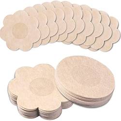 Quesuc Nipple Cover Patches Selbstklebend, 40 Paar Nippelkleber Brustwarzen Brustwarzenaufkleber Aufkleber Tape, Nippli Nipplecover Abdeckung Pads, Wegwerf Niple Covers Nippelkleber （Hautfarbe） von Quesuc