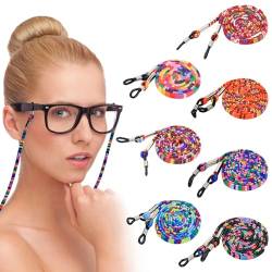Qufiiry Brillenband, 7 Stück Universal Brillenbänder, Brillenkette Damen, Bunt Brillenkette, Verstellbar Sonnenbrillen Kette Brillenschnur für Damen und Herren von Qufiiry