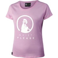Quiet Please Baseline Logo T-Shirt Damen in pink von Quiet Please