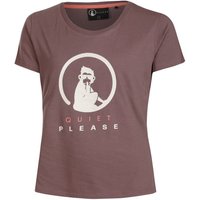 Quiet Please Crossroad Baseline Glitter T-Shirt Damen in lila, Größe: XL von Quiet Please