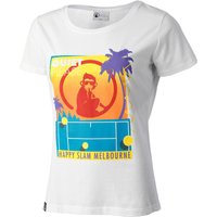 Quiet Please Happy Slam T-Shirt Damen in weiß von Quiet Please