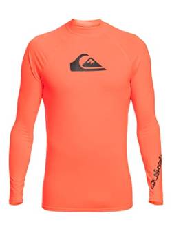 Quiksilver All Time - Long Sleeve UPF 50 Rash Vest for Men - Langärmliger Rashguard mit UPF 50 - Männer - S - Rosa. von Quiksilver