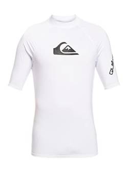 Quiksilver All Time - Short Sleeve UPF 50 Rash Vest for Boys 8-16 - Kurzärmliger Rashguard mit UPF 50 - Jungen 8-16 - 16 - Weiss, EQBWR03212_WBB0|XL/16 von Quiksilver