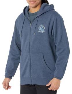 Quiksilver Herren Anchors Away Zip Hoodie Sweatshirt, Fähnrich Blue Heather 234, Medium von Quiksilver