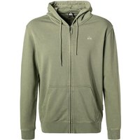 Quiksilver Herren Sweatjacke grün Baumwolle unifarben von Quiksilver