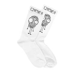 Quipster Socken Fluffy – Strümpfe aus hochwertiger Baumwollmischung und lustigem Motiv für Damen & Herren – Weiß L von Quipster