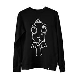 Quipster Sweatshirt Princess – Langarm-Pullover mit Rundhalsausschnitt & lustigem Motiv für Damen & Herren – 100% Baumwolle – Schwarz M von Quipster