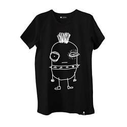 Quipster T-Shirt Punk – Kurzarm-Shirt mit Rundhalsausschnitt & lustigem Motiv für Damen & Herren – 100% Baumwolle – Schwarz XXL von Quipster
