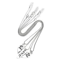 Qukaim Herzförmige Halskette mit Anhänger in Herzform, 3 Stück, modischer Halsschmuck aus Legierung, Geburtstagsgeschenk, 60_x_180_cm, Legierung (das Produkt besteht aus komplexen Materialien) von Qukaim