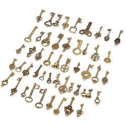 Qukaim Schlüssel-Dekorations-Zubehör, Antik-Bronze, Schlüssel-Dekoration, Anhänger, 50 Stile, DIY, handgefertigtes Kleidungszubehör von Qukaim