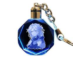 Quniao Anime Spiel Genshin Impact Schlüsselanhänger Spielfigur Albedo Kristallglas Schlüsselanhänger Geschenk Genshin Anime Anhänger Dekoration (A-11) von Quniao