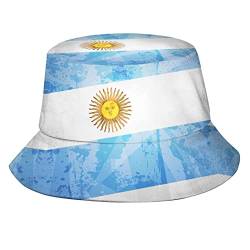 Qurdtt Argentinien Flagge Fischerhut für Männer und Frauen, Mode Unisex Druck Flagge von Argentinien Wendebarer Fischerhut, Argentinien-Flagge 1, Large von Qurdtt