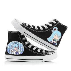 Anime Schuhe KONOSUBA -KONOSUBA -God's Blessing on This Wonderful World Cartoon gedruckt hohe Top Canvas Schuhe Unisex Casual Schnürsneaker von Qusunx