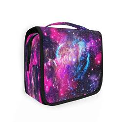 Universe Galaxy Nebula Space Hängende Kulturtasche für Damen und Herren, tragbare Make-up-Tasche, Organizer, Kosmetiktasche für Geldbörse, wasserdichte Reiseutensilien, große Kulturtasche für Kinder und Mädchen, Mehrfarbig, Einheitsgröße von Quteprint