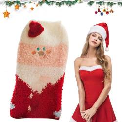 Flauschige Tiersocken,Kuschelig warme Fuzzy-Socken - Lustige Socken für Frauen, warme Socken für den Winter drinnen, Plüschsocken für Weihnachten Quzente von Quzente