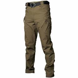 QzSSbii Cargohose Herren Slim Fit, Cargo Hosen Herren Lang, Arbeitshose Herren Latzhose, Wanderhose Mit ReißVerschluss, Casual Loose Fit Sweatpants Mit Tasche, Baggy Knitterfreie Flatfront-Chinohose von QzSSbii