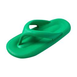 QzSSbii Schuhe Damen Laufschuhe einfach, einfarbig, neues Muster, Flacher Boden, Bequeme, rutschfeste Strandpantoffeln Pons Damenschuhe (Green, 41) von QzSSbii
