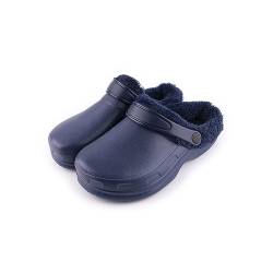 R-ISLAND Clog Classic Clogs für Damen, warm gefüttert, wasserdicht, mit rutschfester Sohle, bequem, für Zuhause, Schlafzimmer, Wohnzimmer, marineblau, 41 EU von R-ISLAND