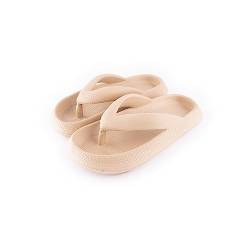 R-ISLAND Flip-Flops für Damen, EVA-Material, Plattform 3 cm, wasserdicht, rutschfest, für Strand, Pool, Haus usw, kaki, 38/39 EU von R-ISLAND