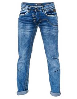 Herren Jeans Rusty Neal Jeanshose 'Ruben' Regular Fit 'DIE ETWAS ANDERE Jeans' Stretch Denim, Hosengröße:29W / 32L, Denim Color:8442-30 von R-Neal