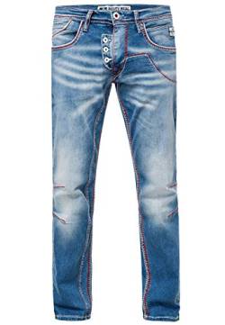 Herren Jeans Rusty Neal Jeanshose 'Ruben' Regular Fit 'DIE ETWAS ANDERE Jeans' Stretch Denim, Hosengröße:29W / 32L, Denim Color:8442-46 von R-Neal