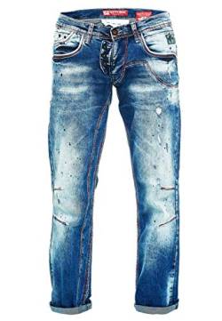 Herren Jeans Rusty Neal Jeanshose 'Ruben' Regular Fit 'DIE ETWAS ANDERE Jeans' Stretch Denim, Hosengröße:30W / 34L, Denim Color:8442-36 von R-Neal