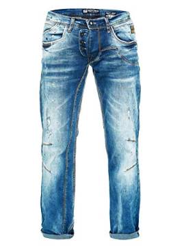 Herren Jeans Rusty Neal Jeanshose 'Ruben' Regular Fit 'DIE ETWAS ANDERE Jeans' Stretch Denim, Hosengröße:31W / 34L, Denim Color:8442-37 von R-Neal