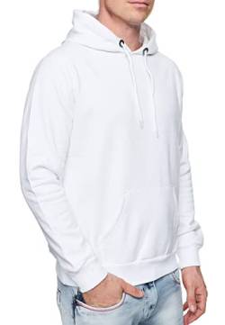 Herren Kapuzen-Sweatshirt Sweater mit Kapuze 'Streetwear Basics' Regular Fit S M L XL XXL 3XL Langarm Kapuzenpullover Pullover Kapuzen-Sweat-Shirt 161, Farbe:Weiß, Größe:2XL von R-Neal