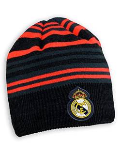 R ROGER'S Mütze mit Streifen von Real Madrid, offizielles Produkt, für Erwachsene und Kinder (Junior, One Size) von R ROGER'S