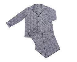 Revise RE-910 Schlafanzug für Herren - Herrenpyjamas - Pyjama – 100% Baumwolle – Schwarz C2 – Gr. L von R Revise