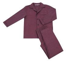 Revise RE-912 Schlafanzug für Herren - Lang - 100% Baumwolle - Pyjama - Burgunderroter – Gr. L von R Revise