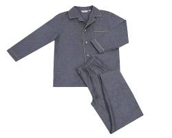 Revise RE-912 Schlafanzug für Herren - Lang - 100% Baumwolle - Pyjama - Grau – Gr. 3XL von R Revise