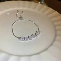RAEF 1Pcs Frauen Kristall Charme Armbänder für Frauen Gold Farbe Perlen Kette Doppel Layered Einstellbare Armband Schmuck Geschenk von RAEF
