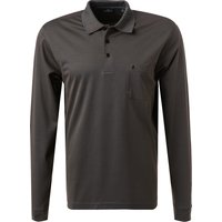 RAGMAN Herren Polo-Shirt braun Baumwoll-Piqué meliert von RAGMAN