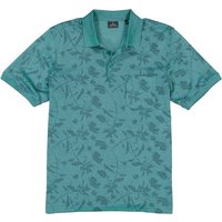RAGMAN Herren Polo-Shirt grün Baumwoll-Jersey gemustert von RAGMAN