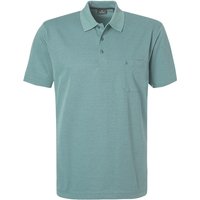 RAGMAN Herren Polo-Shirt grün Baumwoll-Jersey gestreift von RAGMAN