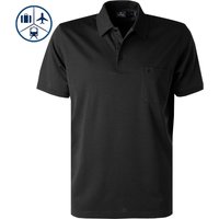 RAGMAN Herren Polo-Shirt schwarz Baumwoll-Jersey von RAGMAN