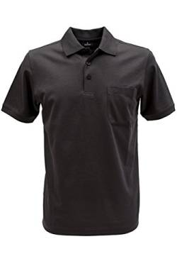 RAGMAN Herren RAGMAN Kurzarm Softknit Poloshirt Large, Anthrazit-019 von RAGMAN