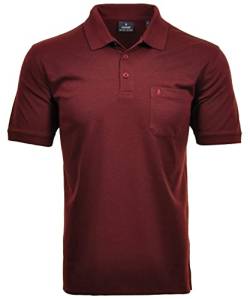 RAGMAN Herren RAGMAN Kurzarm Softknit Poloshirt Large, Rot-060 von RAGMAN