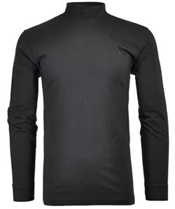 RAGMAN Herren RAGMAN Stehkragenshirt langarm Gr. L, Schwarz-009 von RAGMAN