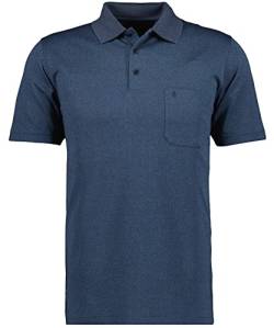 RAGMAN Herren Softknit-Polo Fishnet M, Marine-070 von RAGMAN