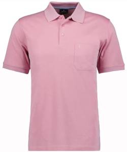 RAGMAN Herren Softknit-Polo mit Brusttasche, Kurzarm L, Rosa-609 von RAGMAN