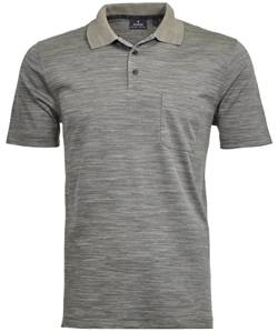 RAGMAN Herren Softknit-Polo mit Flamm-Optik L, Kitt-881 von RAGMAN