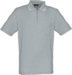 RAGMAN Herren Softknit-Poloshirt mit Zip S, Silbergrau-021 von RAGMAN