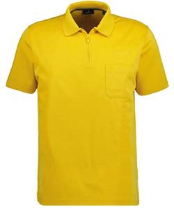 RAGMAN Herren Softknit-Poloshirt mit Zip XXL, Gelb-050 von RAGMAN